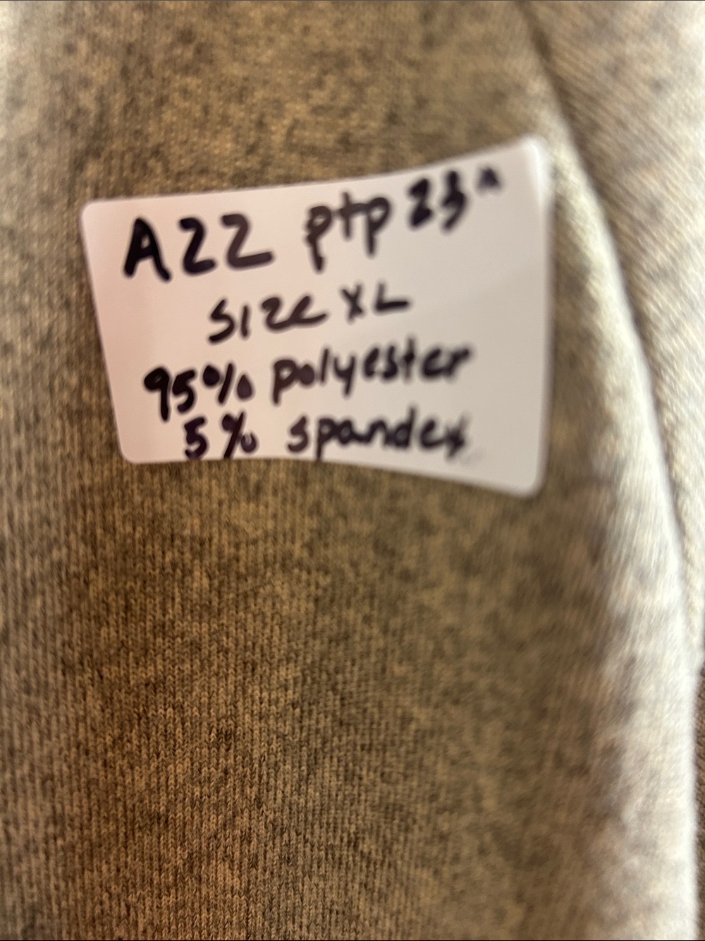 A22.       mySTYLE Hoodie Dress in Heathered Olive - Picture 3 of 4